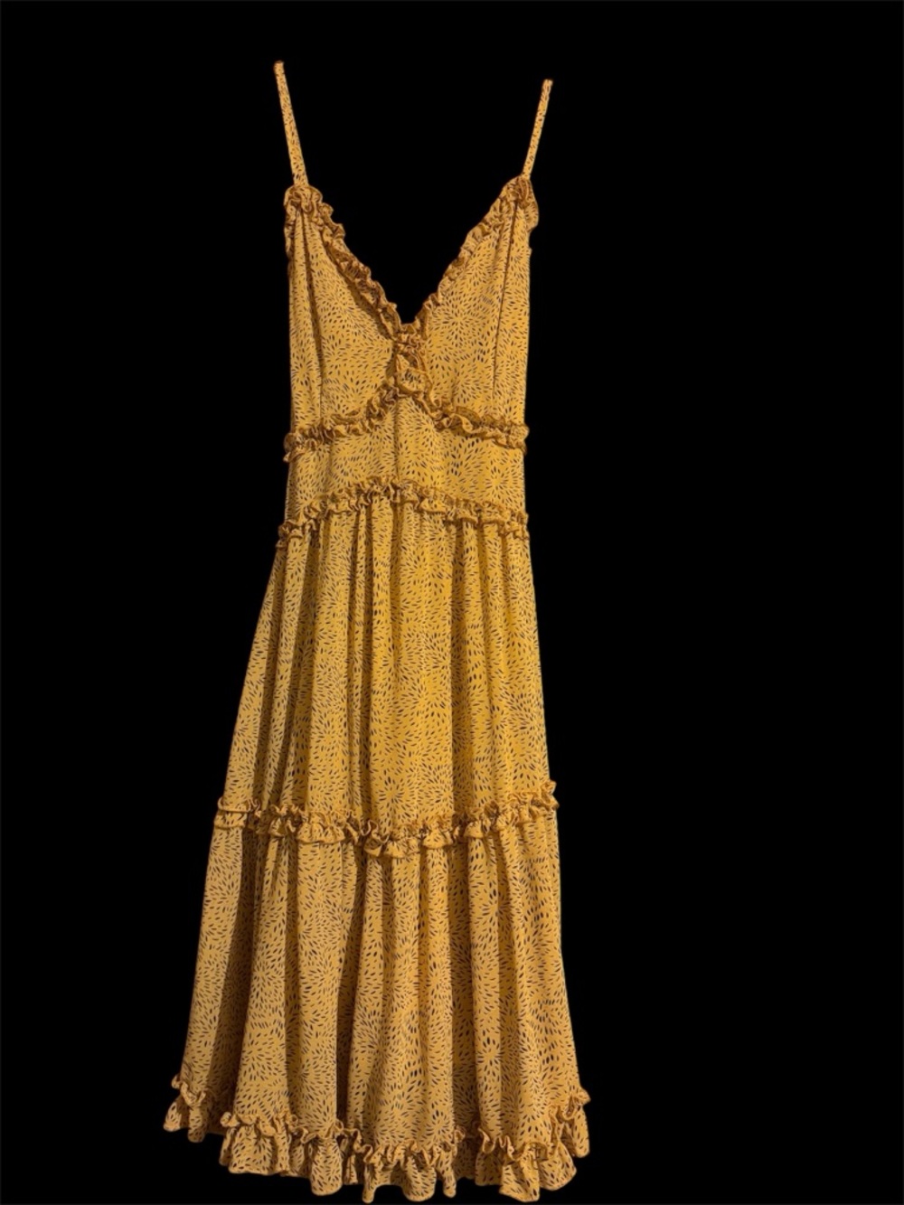Mustard Yellow Ruffle Dress